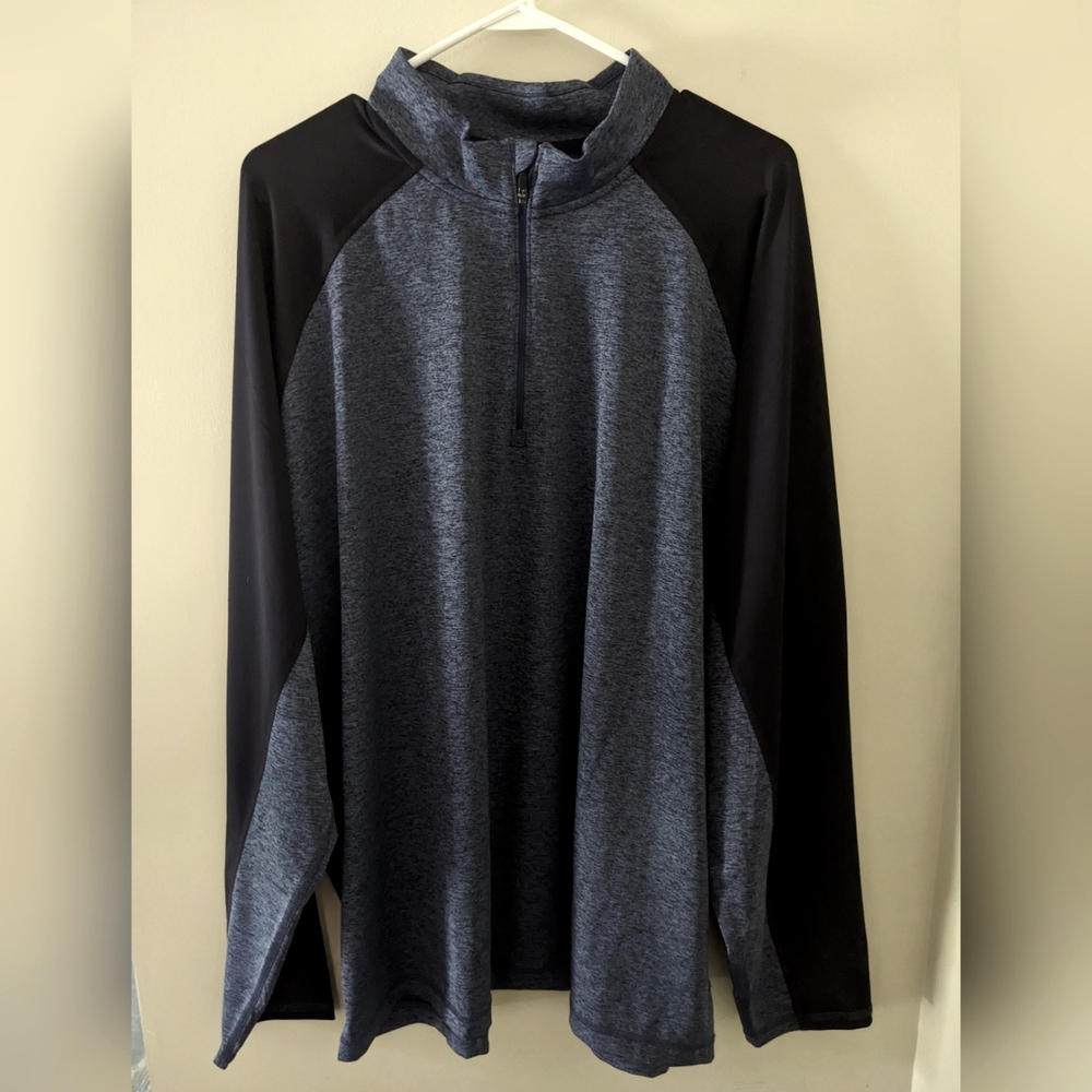 Land's End Navy/Blue 1/4 Zip Athletic Pullover ~ sz 2XL